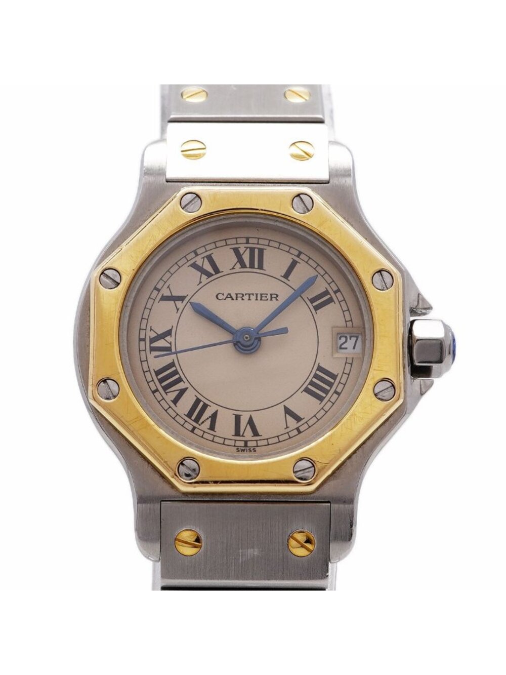 Cartier Santos Octagon SM Beige Dial Watch